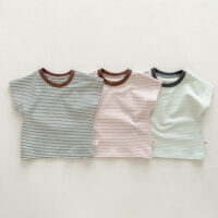 Baby Kid Girls Boys Striped Tops Wholesale 25040316