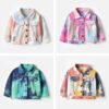 Baby Kid Girls Boys Tie Dye Jackets Outwears Wholesale 220411213