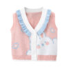 Baby Kid Girls Cartoon Crochet Vests Waistcoats Knitwear Wholesale 220819244