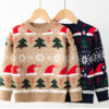 Baby Kid Girls Cartoon Print Christmas Sweaters Wholesale 221130141
