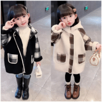 Baby Kid Girls Checked Coats Wholesale 22101371