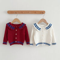 Baby Kid Girls Color-blocking Cardigan Wholesale 24091310