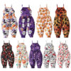 Baby Kid Girls Color-blocking Cartoon Halloween Jumpsuits Wholesale 22102568