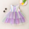 Baby Kid Girls Color-blocking Dresses Wholesale 24040963