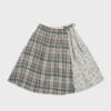Baby Kid Girls Color-blocking Flower Checked Print Skirts Wholesale 230302494