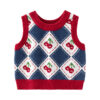 Baby Kid Girls Color-blocking Fruit Crochet Vests Waistcoats Wholesale 221025187