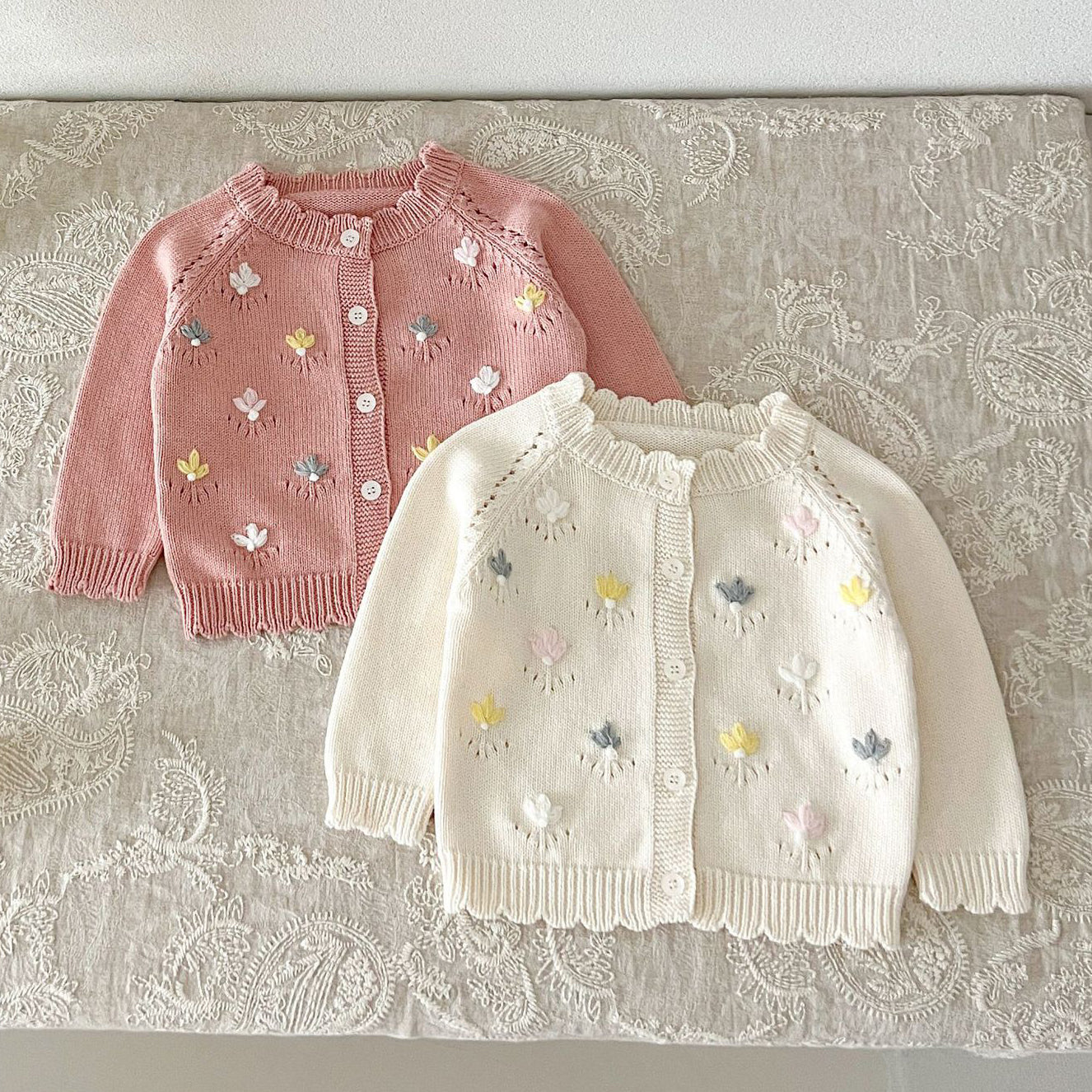 Baby Kid Girls Embroidered Cardigan Wholesale 240802301