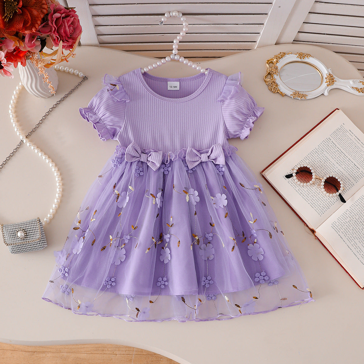 Baby Kid Girls Flower Bow Dresses Wholesale 250708111