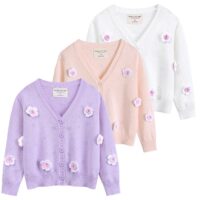 Baby Kid Girls Flower Cardigan Wholesale 221206139