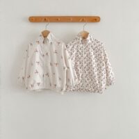 Baby Kid Girls Flower Cartoon Print Jackets Outwears Wholesale 23071272