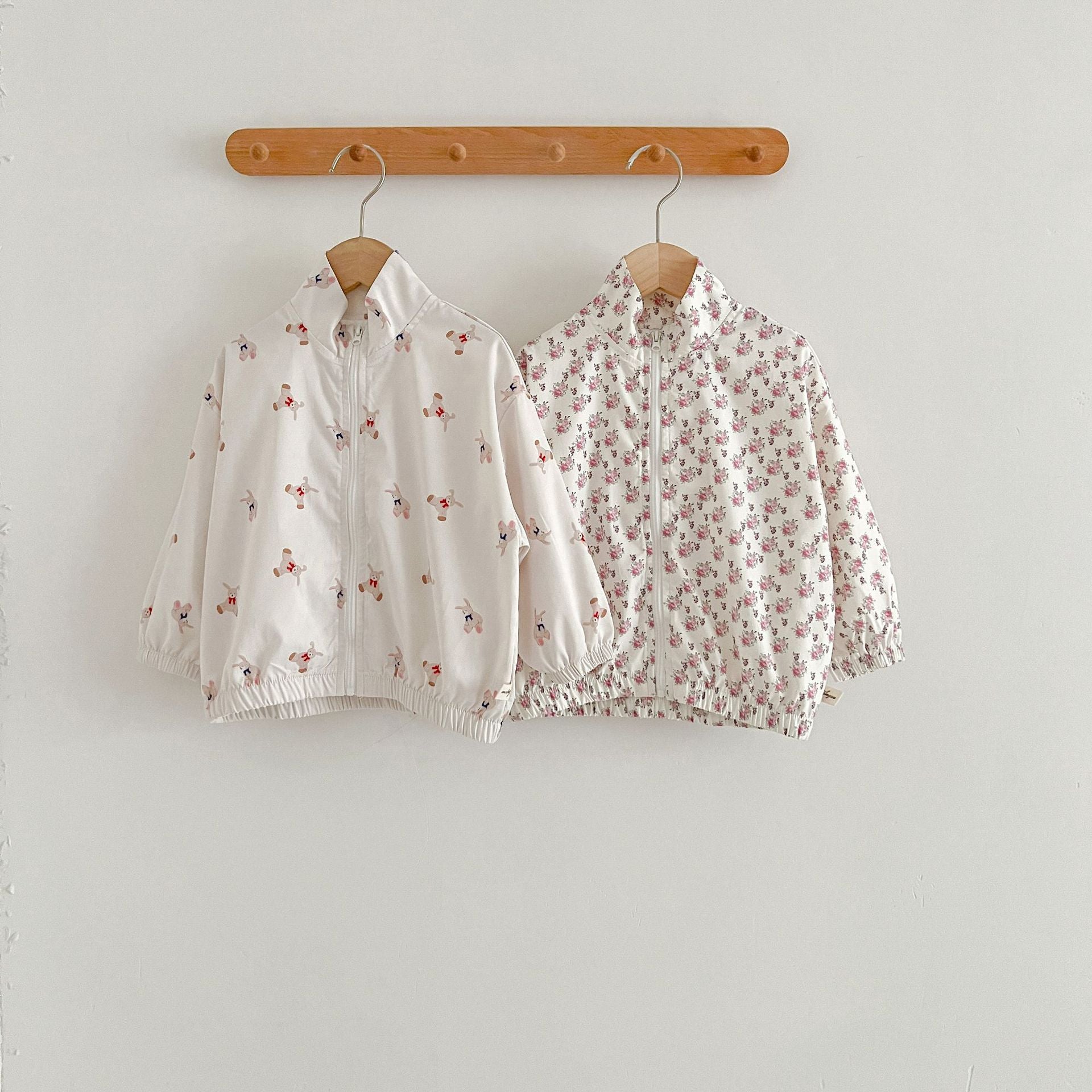 Baby Kid Girls Flower Cartoon Print Jackets Outwears Wholesale 23071272