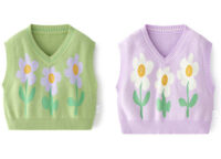Baby Kid Girls Flower Crochet Vests Waistcoats Knitwear Wholesale 220817199