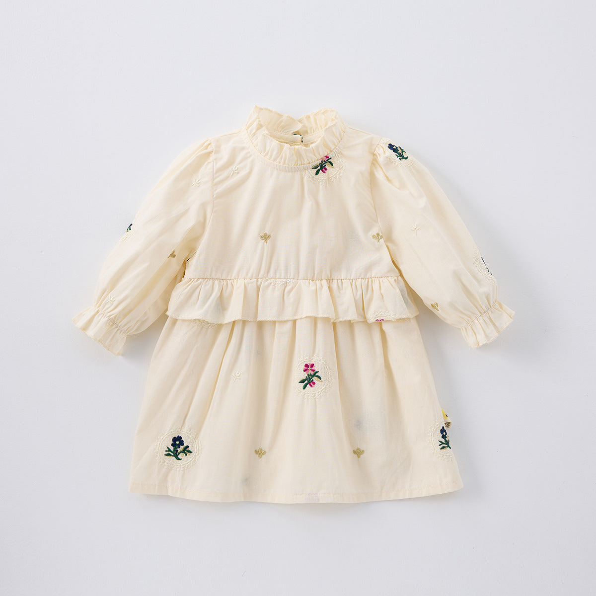 Baby Kid Girls Flower Embroidered Dresses Wholesale 25022764