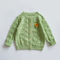Baby Kid Girls Flower Graphic Cardigan Wholesale 2209291091