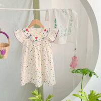 Baby Kid Girls Flower Polka dots Embroidered Dresses Wholesale 230330371