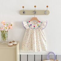 Baby Kid Girls Flower Polka dots Embroidered Dresses Wholesale 25050878