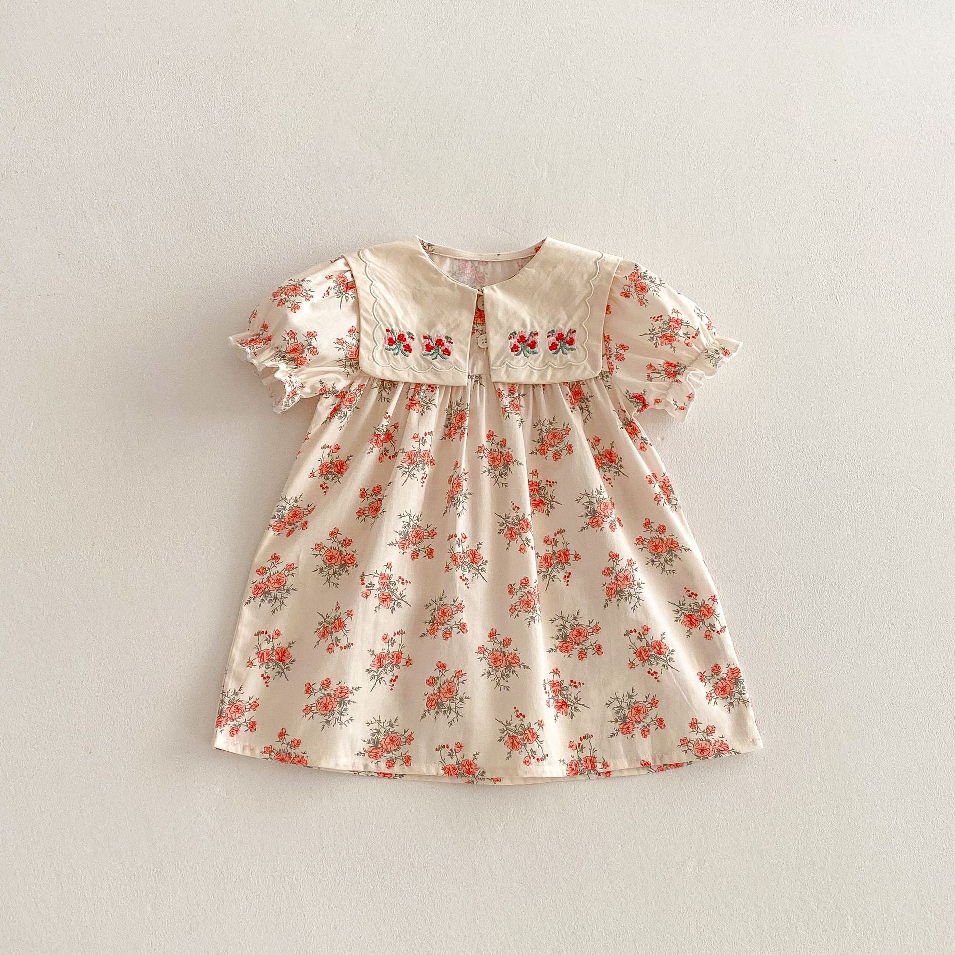Baby Kid Girls Flower Print Dresses Wholesale 25050858
