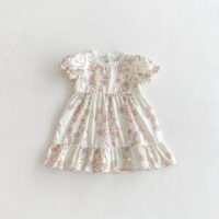 Baby Kid Girls Flower Print Dresses Wholesale 25050888