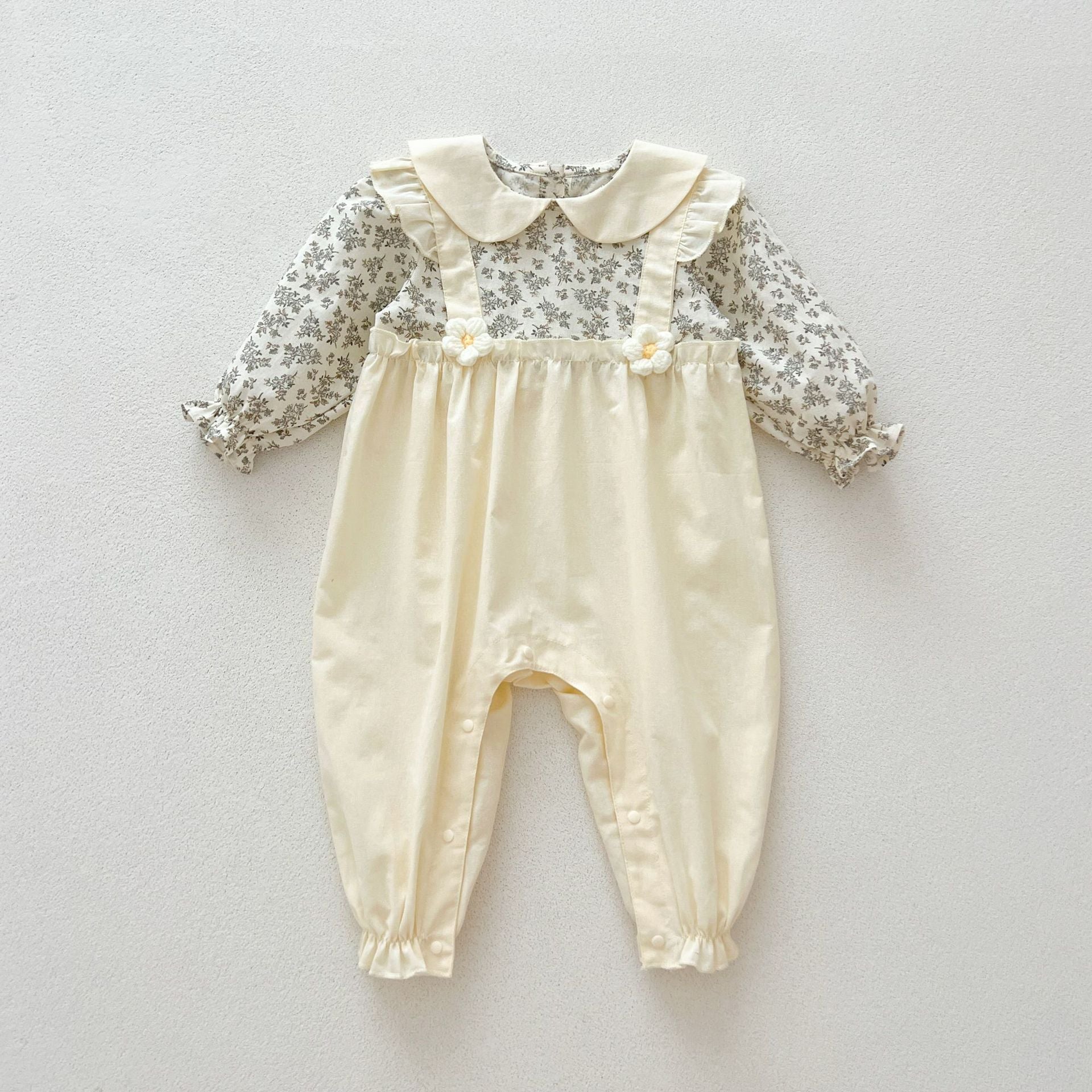 Baby Kid Girls Flower Print Jumpsuits Wholesale 240802307