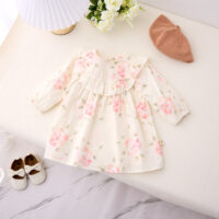 Baby Kid Girls Flower Print Print Dresses Wholesale 25022773