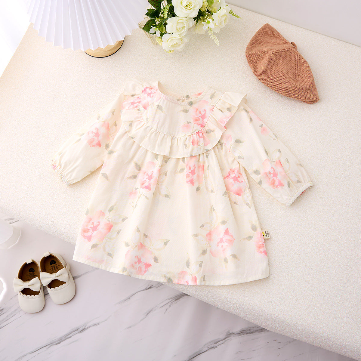 Baby Kid Girls Flower Print Print Dresses Wholesale 25022773