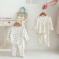 Baby Kid Girls Flower Print Sleepwears Wholesale 240802254