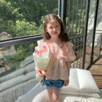 Baby Kid Girls Flower Print Tops Wholesale 230330265