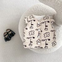 Baby Kid Girls Flower Print Vests Waistcoats Wholesale 240913206