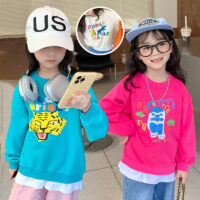 Baby Kid Girls Letters Cartoon Print Hoodies Swearshirts Wholesale 220924482