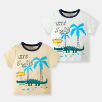 Baby Kid Girls Letters Cartoon Print Tops Wholesale 24040909