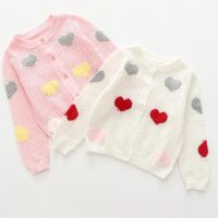 Baby Kid Girls Love heart Crochet Cardigan Wholesale 22120640