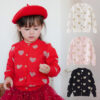 Baby Kid Girls Love heart Crochet Cardigan Wholesale 221206424