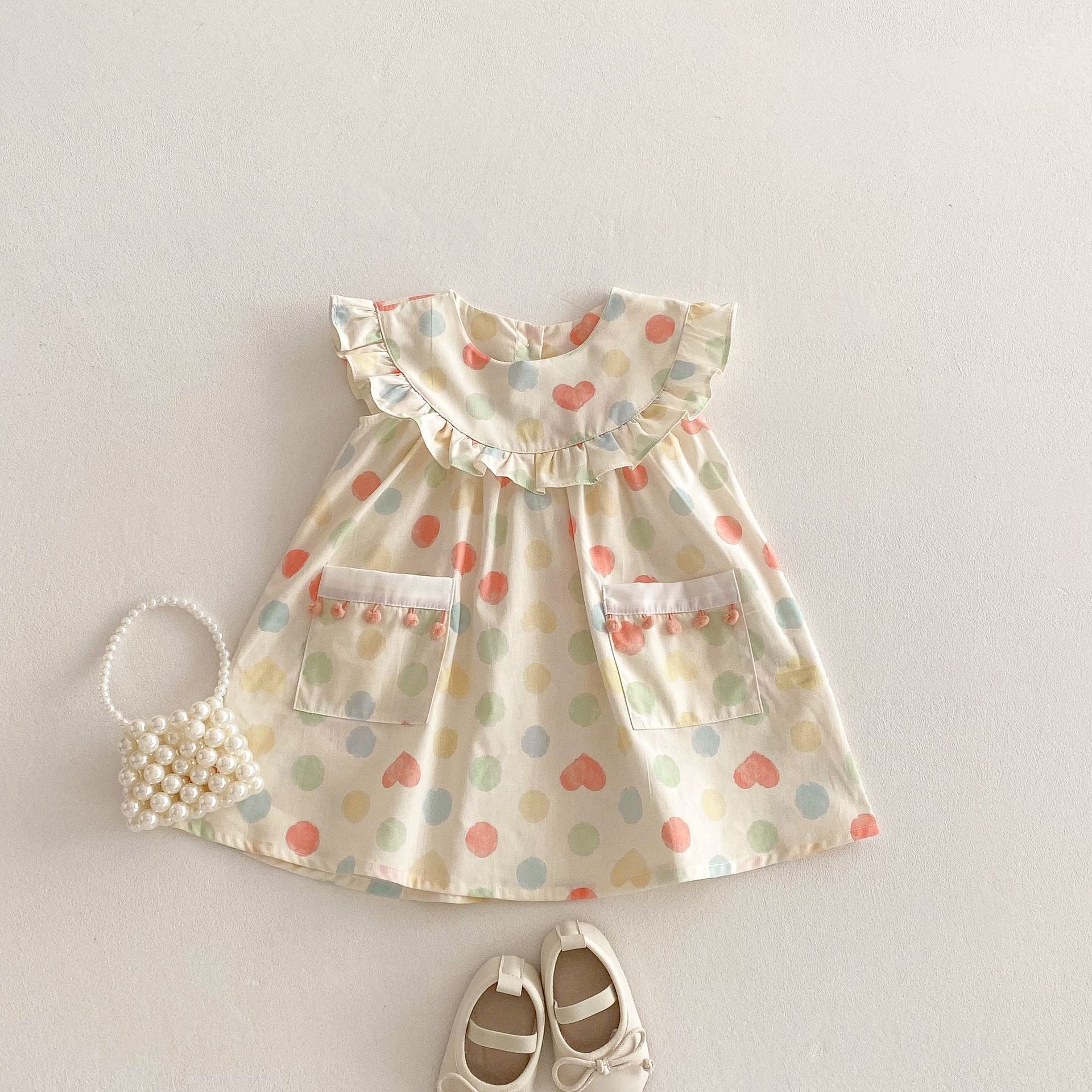 Baby Kid Girls Love heart Polka dots Dresses Wholesale 25050867