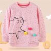 Baby Kid Girls Polka dots Cartoon Print Hoodies Swearshirts Wholesale 22090218