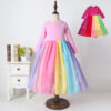 Baby Kid Girls Rainbow Dresses Wholesale 22061013