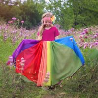 Baby Kid Girls Rainbow Dresses Wholesale 22061021
