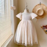 Baby Kid Girls Solid Color Bow Dresses Wholesale 220530411