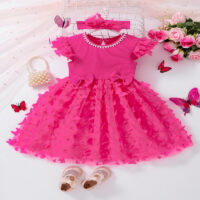 Baby Kid Girls Solid Color Bow Dresses Wholesale 250708132