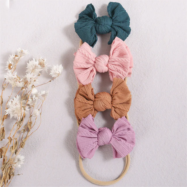 Baby Kid Girls Solid Color Bow Headwear Wholesale 220302115
