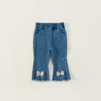 Baby Kid Girls Solid Color Bow Pants Jeans Wholesale 220922298