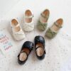 Baby Kid Girls Solid Color Bow Shoes Wholesale 22061338