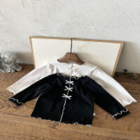 Baby Kid Girls Solid Color Bow Tops Wholesale 250227159