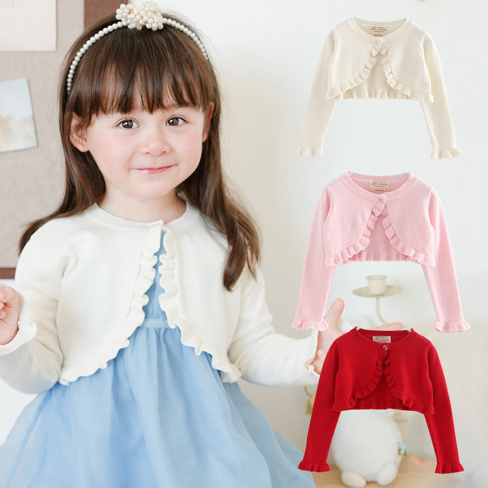Baby Kid Girls Solid Color Cardigan Wholesale 22120609