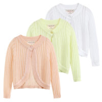 Baby Kid Girls Solid Color Cardigan Wholesale 221206145