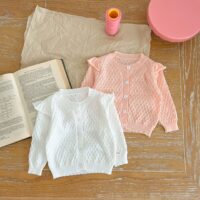 Baby Kid Girls Solid Color Cardigan Wholesale 230712181