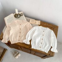 Baby Kid Girls Solid Color Cardigan Wholesale 240802154