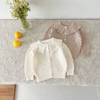Baby Kid Girls Solid Color Cardigan Wholesale 240802284