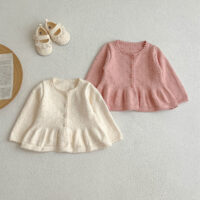 Baby Kid Girls Solid Color Cardigan Wholesale 24091309