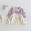 Baby Kid Girls Solid Color Cardigan Wholesale 25092236
