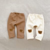 Baby Kid Girls Solid Color Cartoon Pants Wholesale 23101932